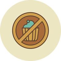 No Sweets Creative Icon Design vector