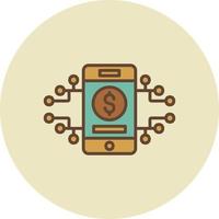 Digital Money Creative Icon Design vector