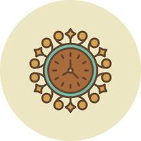 Wall Clock Creative Icon Design vector