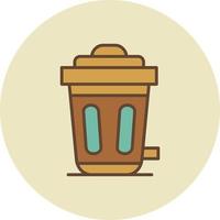 Trash Bin Creative Icon Design vector