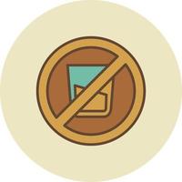 No Soft Drink Creative Icon Design vector