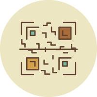 diseño de icono creativo de código qr vector