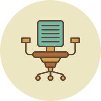 Office Chair Creative Icon Design vector