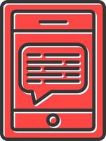 Message On Phone Creative Icon Design vector