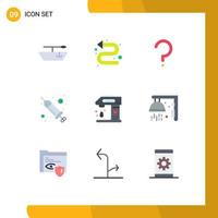 9 Creative Icons Modern Signs and Symbols of mixer cook mark baking spa Editable Vector Design Elements