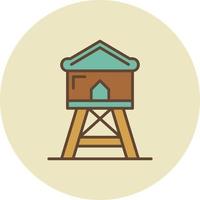 diseño de icono creativo de torre de vigilancia vector