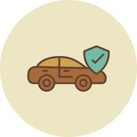 diseño de icono creativo de seguro de automóvil vector