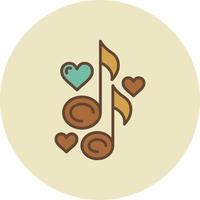 diseño de icono creativo de canción de amor vector