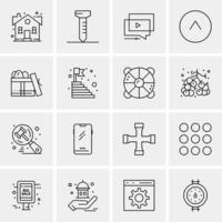 16 Business Universal Icons Vector Creative Icon Illustration to use in web and Mobile Related project