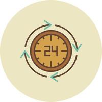 24 Hours Creative Icon Design vector