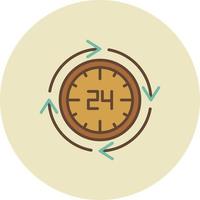 24 Hours Creative Icon Design vector