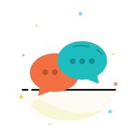 Chat Chatting Conversation Dialogue Abstract Flat Color Icon Template vector