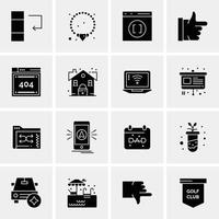 16 iconos universales de negocios vector ilustración de icono creativo para usar en proyectos relacionados con la web y dispositivos móviles