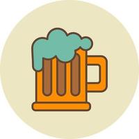 pinta de diseño de icono creativo de cerveza vector