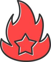 On Fire Creative Icon Design vector