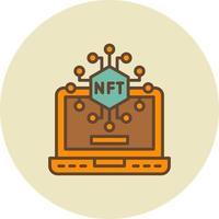 diseño de icono creativo nft vector