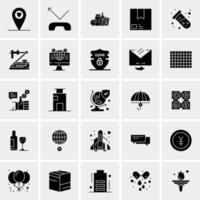 25 iconos de negocios universales vector ilustración de icono creativo para usar en proyectos relacionados con la web y dispositivos móviles