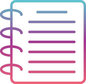 icono de vector de bloc de notas