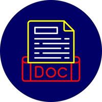 Doc File Format Creative Icon Design vector