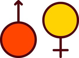 icono de vector de signo de género