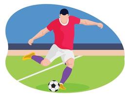 Male footballer sports beautiful illustration. vector