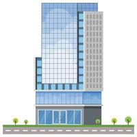 edificio de la ciudad de oficinas hermosa ilustración. vector