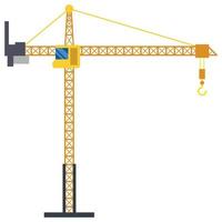 Tower crane build machine illustration vector