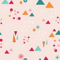 colorful Retro geometric minimalist pattern vector