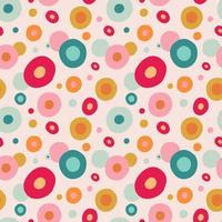 Retro geometric pattern, colorful, pink background vector