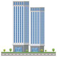 Office city building beautiful illustration. vector