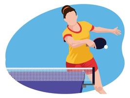 Table tennis player beautiful illustration vector