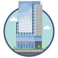 Office city building beautiful illustration. vector