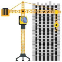 Construction building tower crane illustration vector