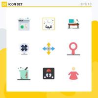 Stock Vector Icon Pack of 9 Line Signs and Symbols for fan air workplace table lamp Editable Vector Design Elements