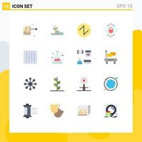 Pictogram Set of 16 Simple Flat Colors of laundry drip dry wave clothing lock Editable Pack of Creative Vector Design Elements