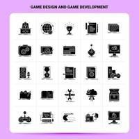 Solid 25 Game Design And Game Development Icon set Vector Glyph Style Design Black Icons Set Web and Mobile Business ideas design Vector Illustration