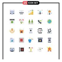 Set of 25 Modern UI Icons Symbols Signs for generation man growth solution bulb Editable Vector Design Elements