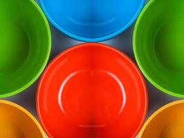 Rainbow bright background with lines and circles photo