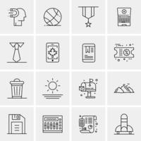 16 Business Universal Icons Vector Creative Icon Illustration to use in web and Mobile Related project