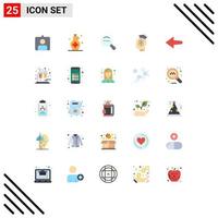 Universal Icon Symbols Group of 25 Modern Flat Colors of left skill magnifier knowledge head Editable Vector Design Elements