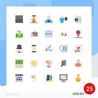 paquete de iconos vectoriales de stock de 25 signos y símbolos de línea para elementos de diseño vectorial editables de información de acceso de información de sobres vector