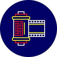 Film Roll Creative Icon Design vector