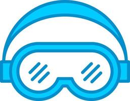 diseño de icono creativo de gafas de esquí vector