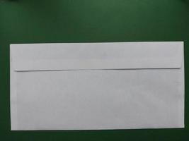 Envelope for sending letters in the post office photo