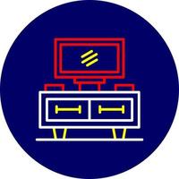 Tv Stand Creative Icon Design vector