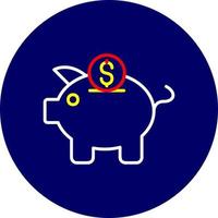 Piggy Bank Creative Icon Design vector