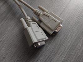 cables eléctricos de computadora para transferencia de corriente e información foto