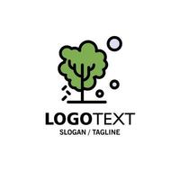 plantilla de logotipo de empresa de calentamiento de árboles de suelo global seco color plano vector
