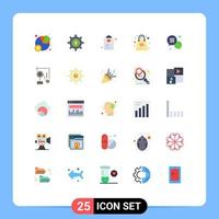 Set of 25 Modern UI Icons Symbols Signs for hash tag kid diet gift baby Editable Vector Design Elements