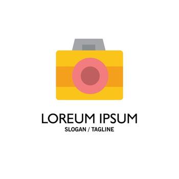 Camera Computer Digital Technology Business Logo Template Flat Color vector